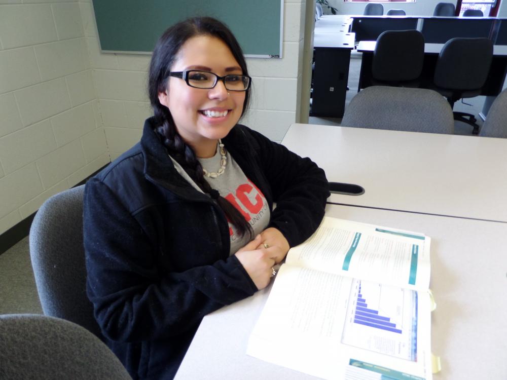 A student studying at BMCC